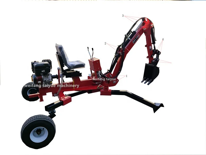 Прямой экспорт, высокоэффективный буксируемый дизельный экскаватор-погрузчик