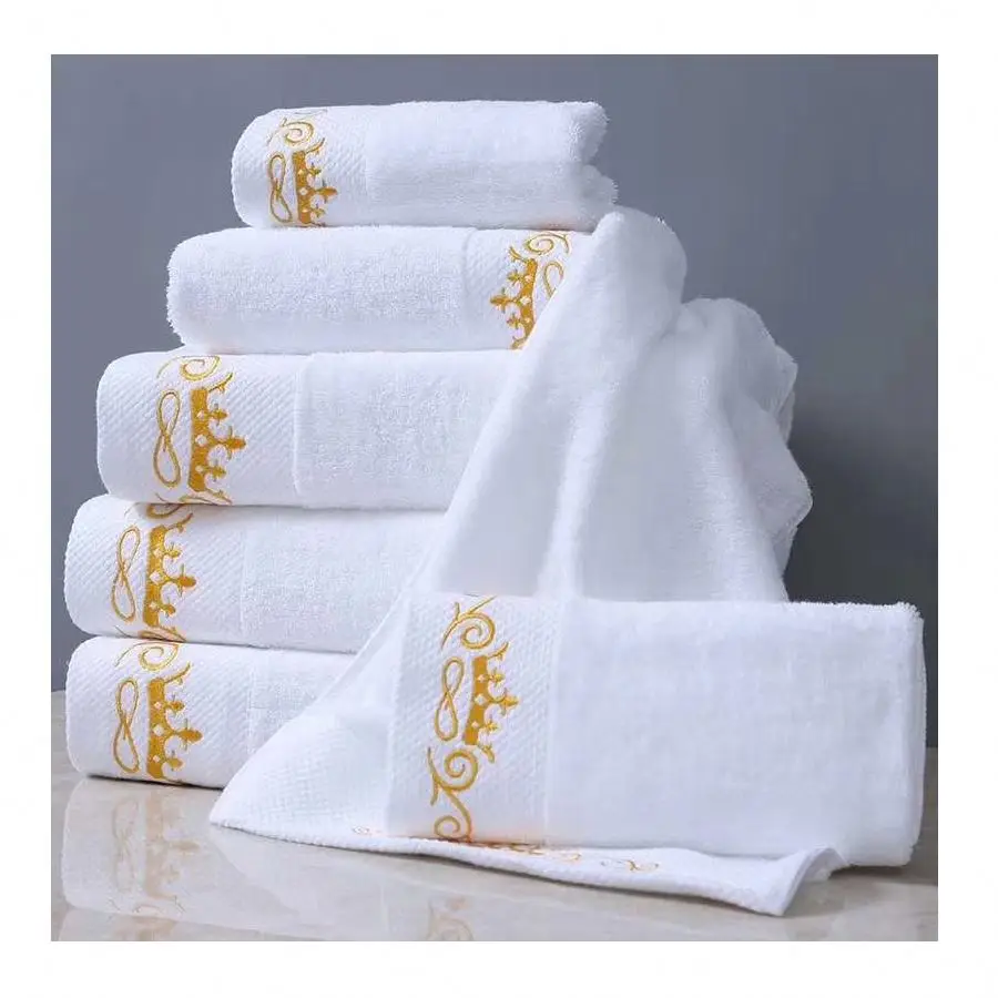 Luxury Hotel Towels 600gsm 100% Cotton 5 Star Bath Towel High Quality Toalla Serviette Spa White Cotton Towel