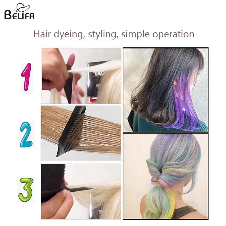 Hair styling salon dye point tip highlight comb plastic dual double head rat tail hair comb