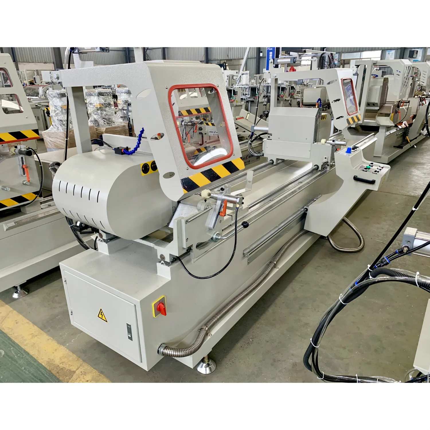 Double head aluminum/upvc cutting machine double head