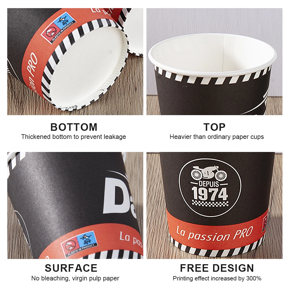 Paper Cups Go To 12 oz 80 Mm Hot Disposable Paper Cup For Coffee Tea
