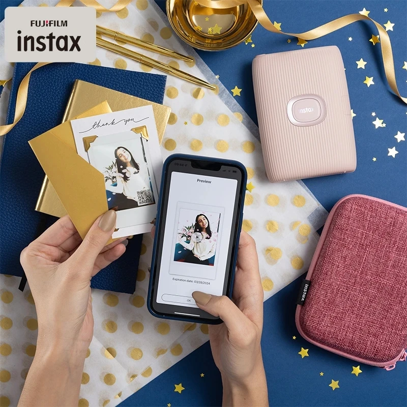 NEW Fujifilm Origin Instax Mini Link2 Printer Instant Smartphone Printer White /pink /Blue with Fuji Instax Mini Film