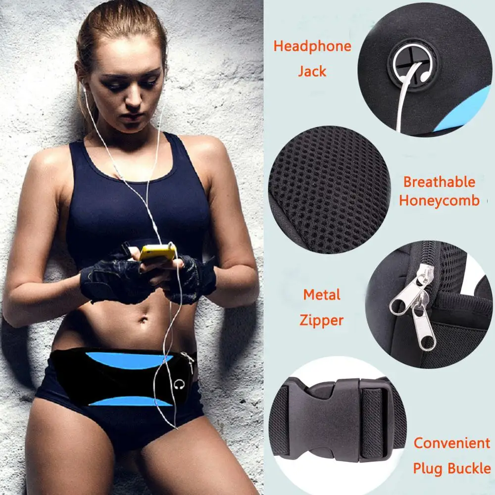 Free Shipping Hot Selling Sport Fanny Pack Compatible with 3.5-6.5 inch Mobile Phone Waterproof Waist Bag Pack
