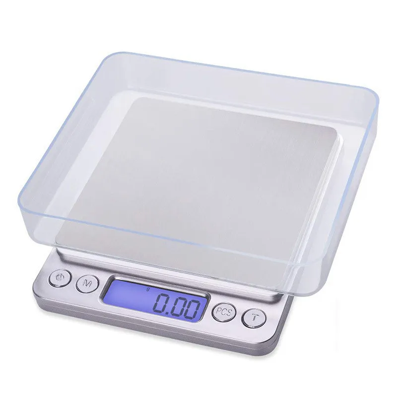 3000gx0.1g Digital Kitchen Scale Mini Pocket Stainless Steel accurate Jewelry Electronic Balance Weight Gold Grams