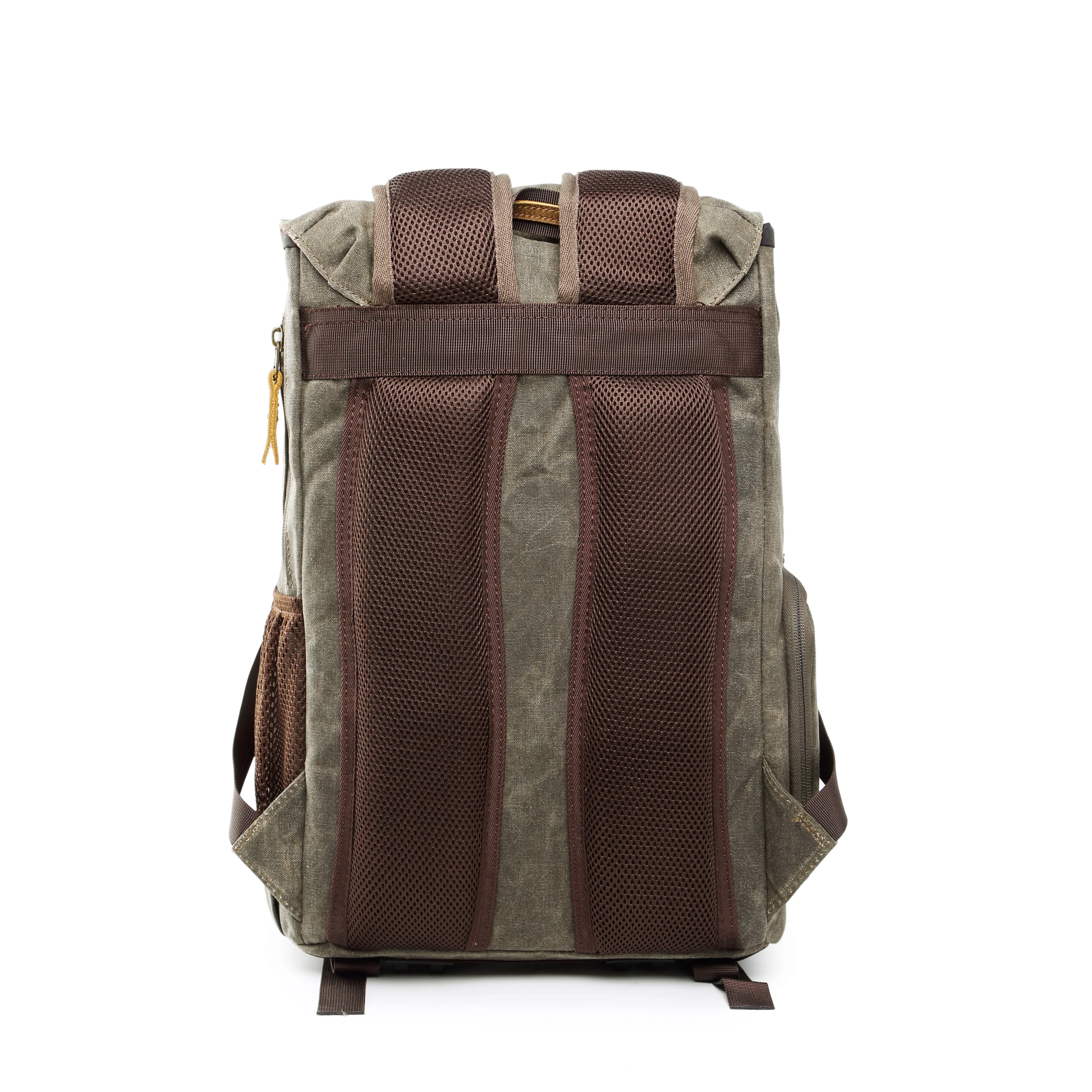 
Trendy vintage waterproof canvas leather women 45l DSLR camera and laptop back bag camera bag for camera 