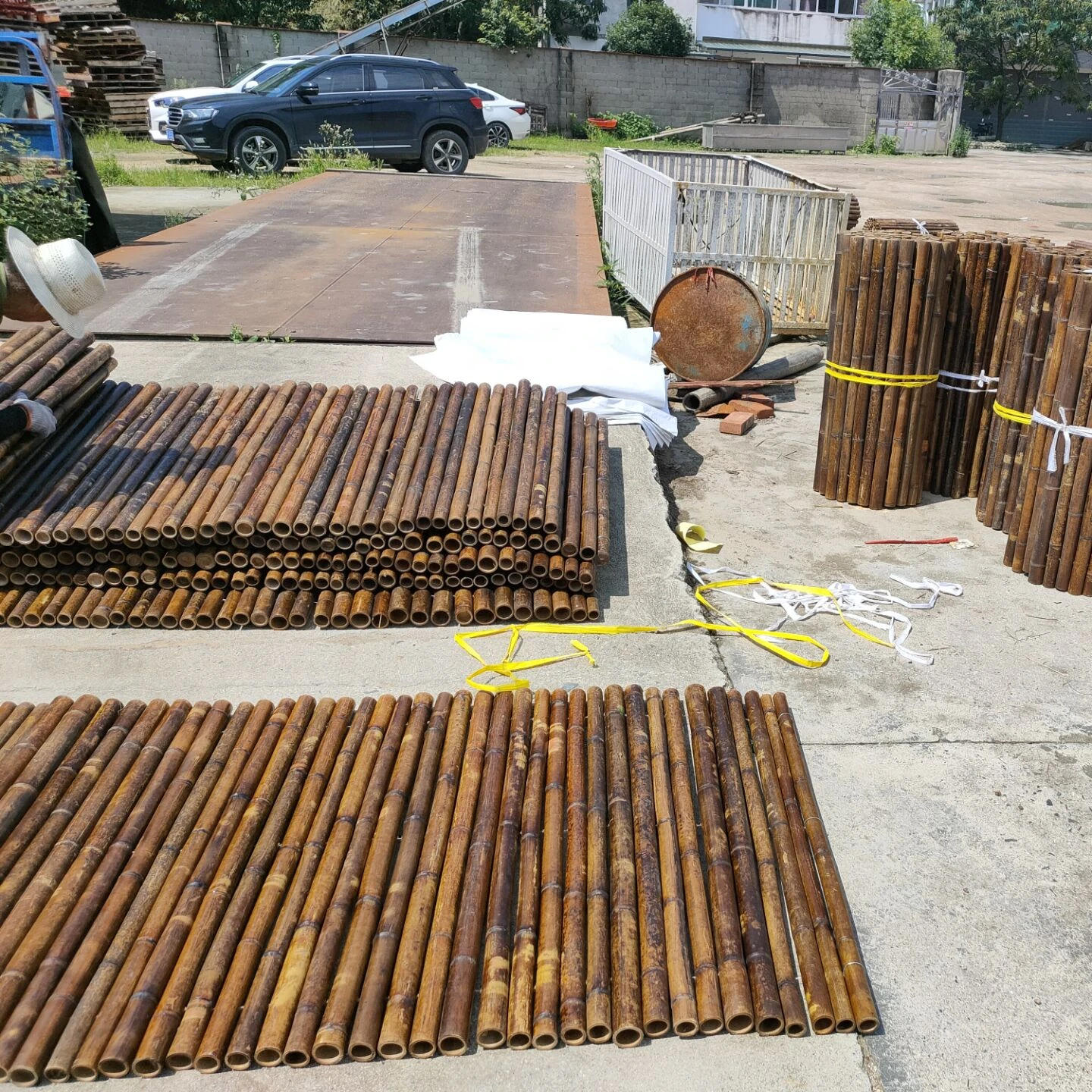 Заводская цена от производителя зеленый бамбуковый столб декоративный