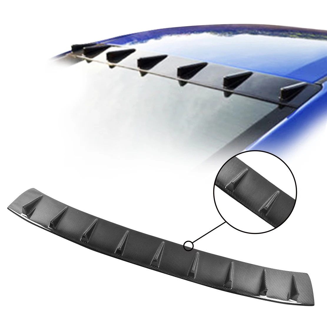 for 2016 2017 2018 2019 honda civic 10th gen ABS carbon fiber accessories parts mugen body kit rear window roof spoiler lip wing