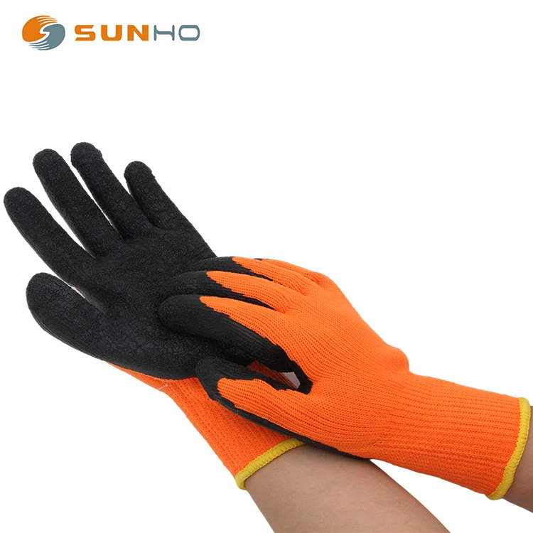 SunnyHope Red Nitrile Latex Gloves with Cotton Lining XL Size Construction Protective Gloves Waterproof and Anti-Static