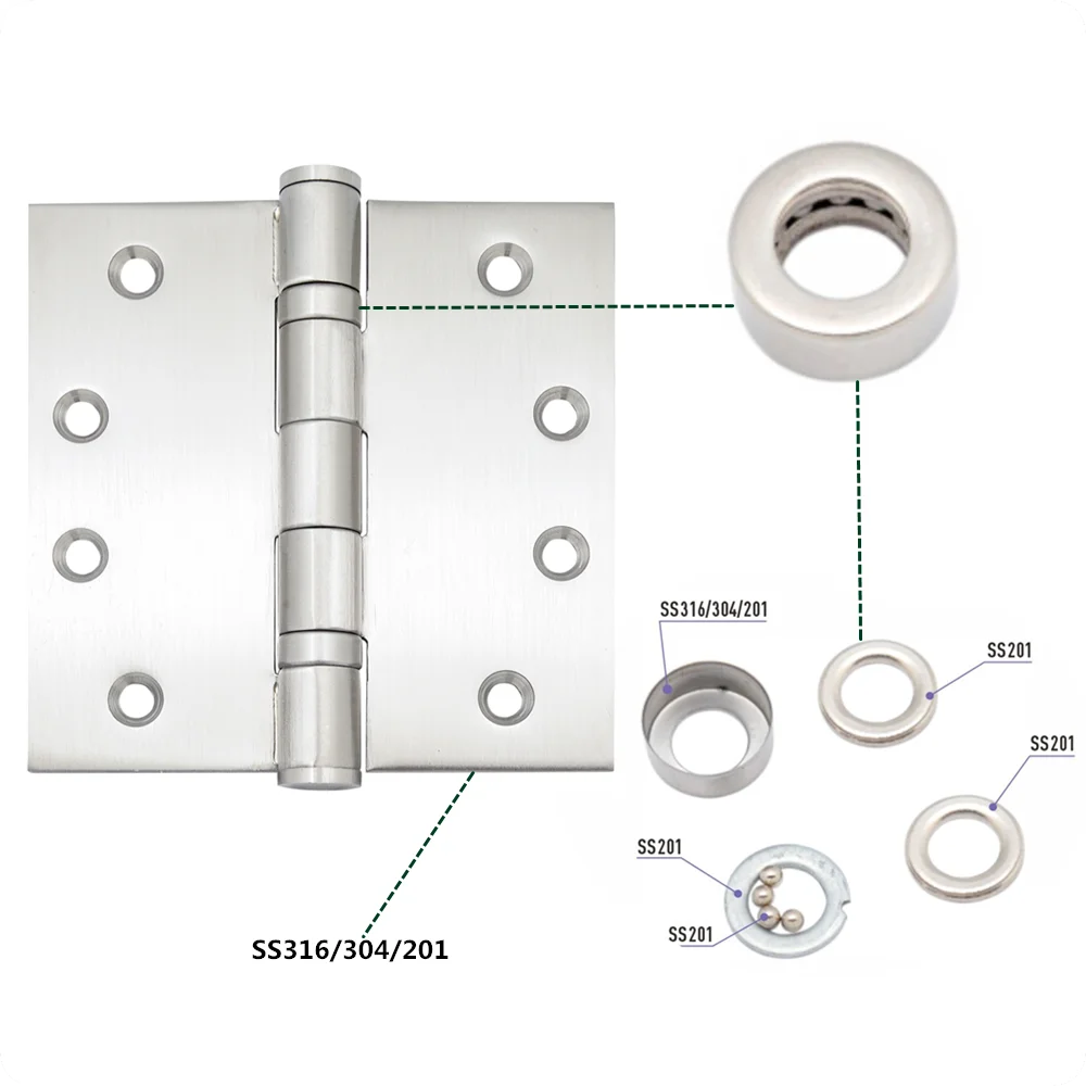 BS EN 1935 4 inch building hardware single-anxis hinges with CE certification fire rating 2 hours on timper door used in pubilc