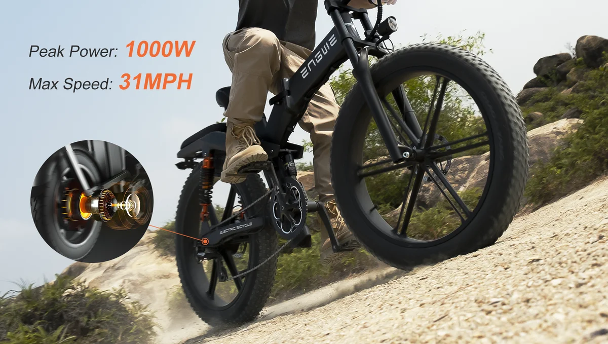 Engwe X26 EU Ready to ship Dropshipping 1000W Motor 1373Wh Dual Batteries Electric City Mountain Folding bicycle bike Engwe X26