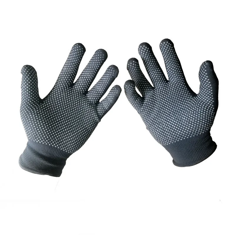 Anti Slip Gloves Nylon Beaded No Static Breathable Wear-resistant Dustproof Building Construction Home Garden Car  Safety Gloves