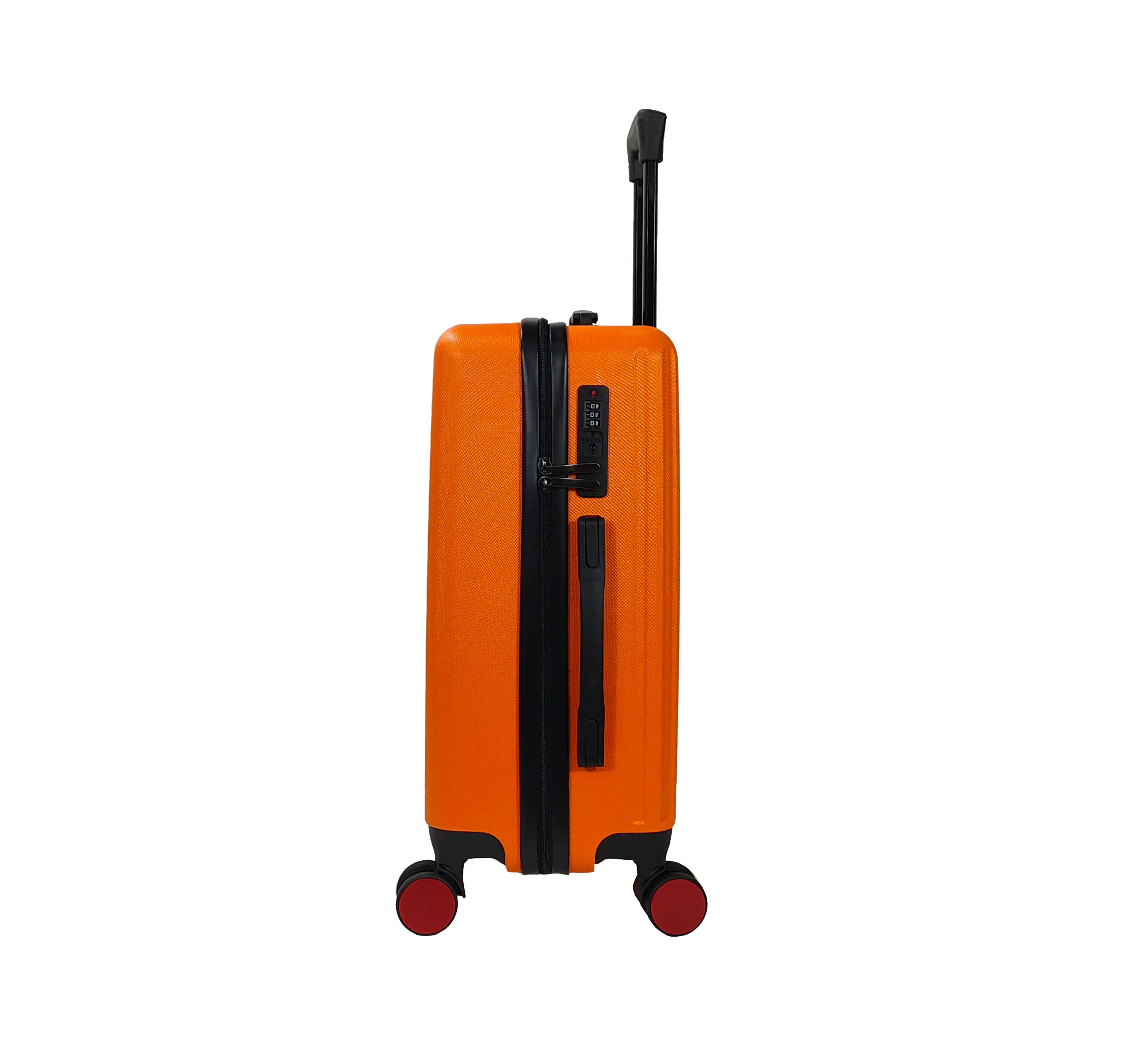 China supplier makes trolley case zipper abs suitcase 4*360degree wheels trolley luggage bag with Plastic Handles