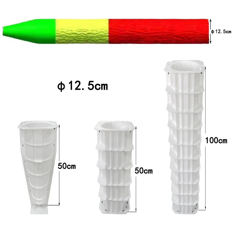 White Cylinder Reinforced Polypropylene wood pillar mould Plastic Moulds