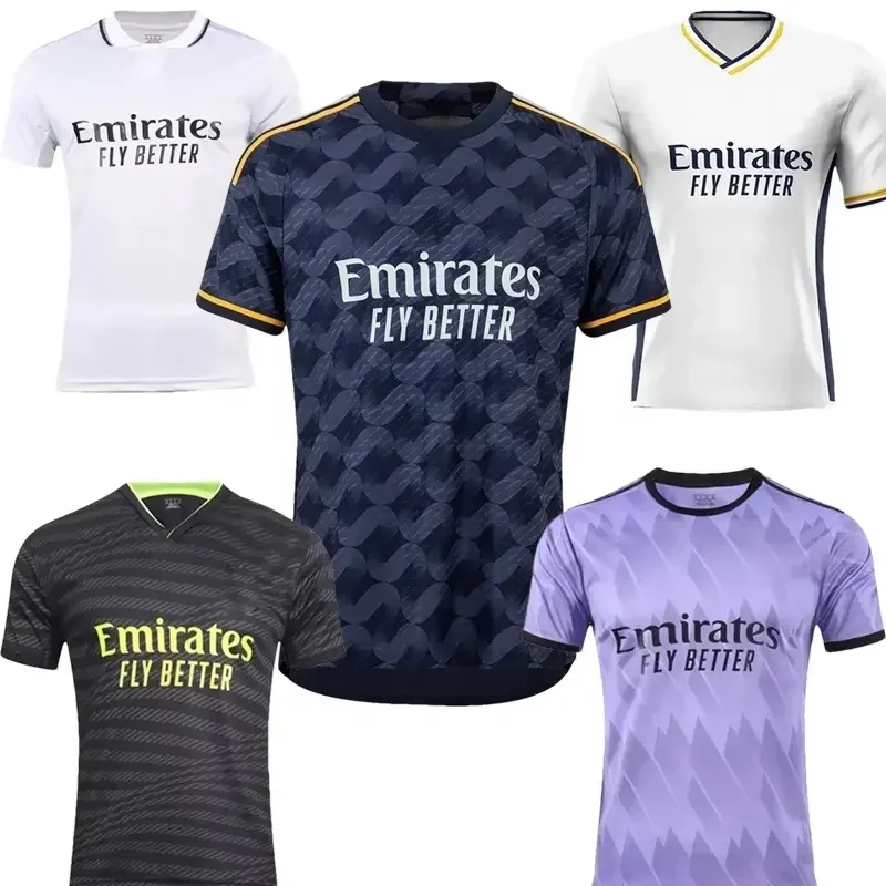 Thailand Fans Jersey 2023 2024 Club Home Away Soccer Jersey Football Jersey Soccer Wear Madrids Version Designer High Quality