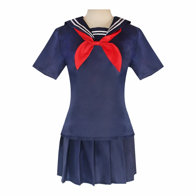 3pcs Japanese School Uniform Skirt Sailor Suit College Female Student JK Uniform White Black Navy Blue Cosplay Costume