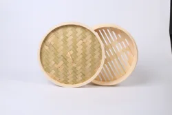 2021 Wholesale High Quality Round Natural Mini Bamboo Steamer Basket dimsum bamboo steamer basket Food Container Bamboo Steame