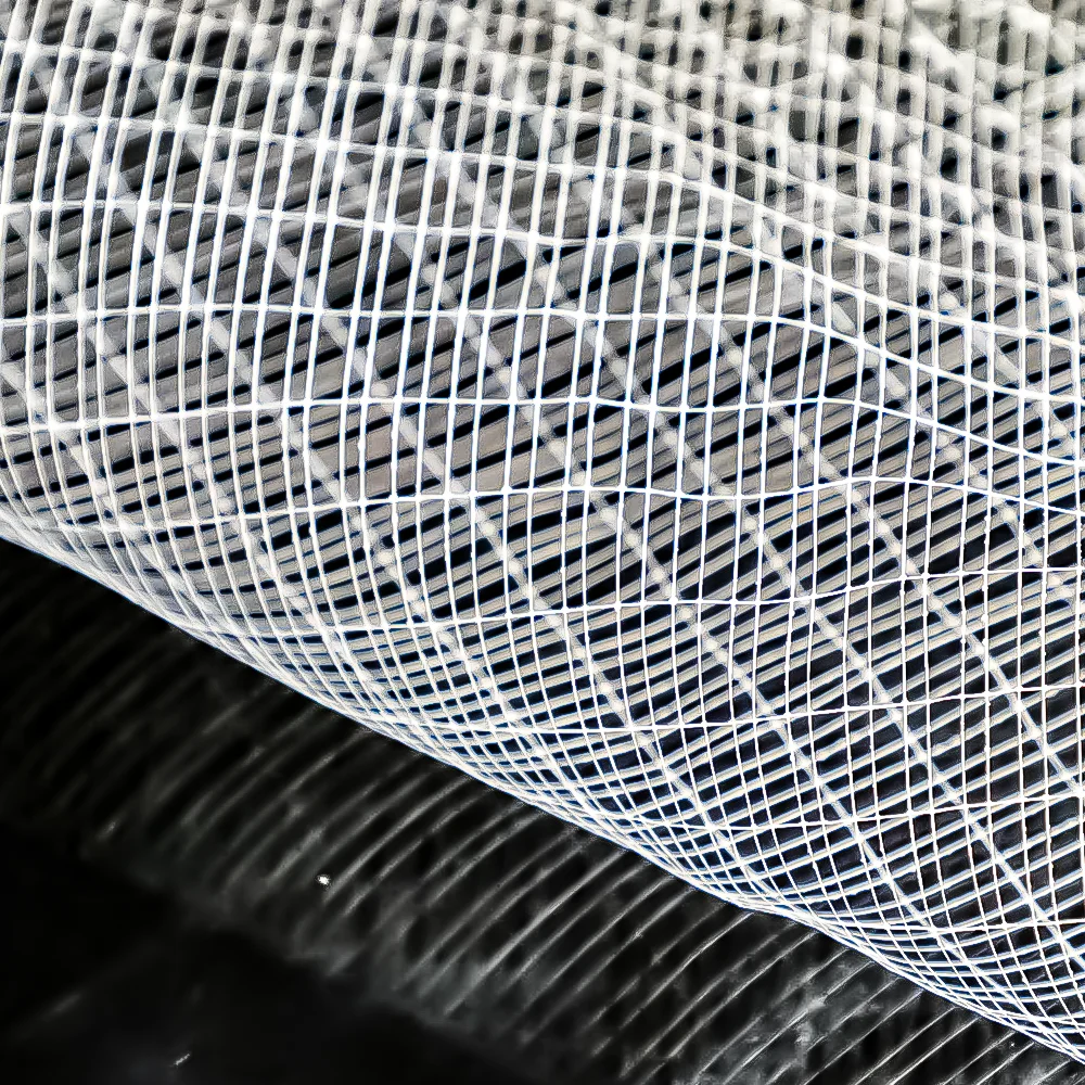 China Mesh Fabric Knitted Net Tape Polyester Laid Scrims Mesh For Adhesive Tape Backing