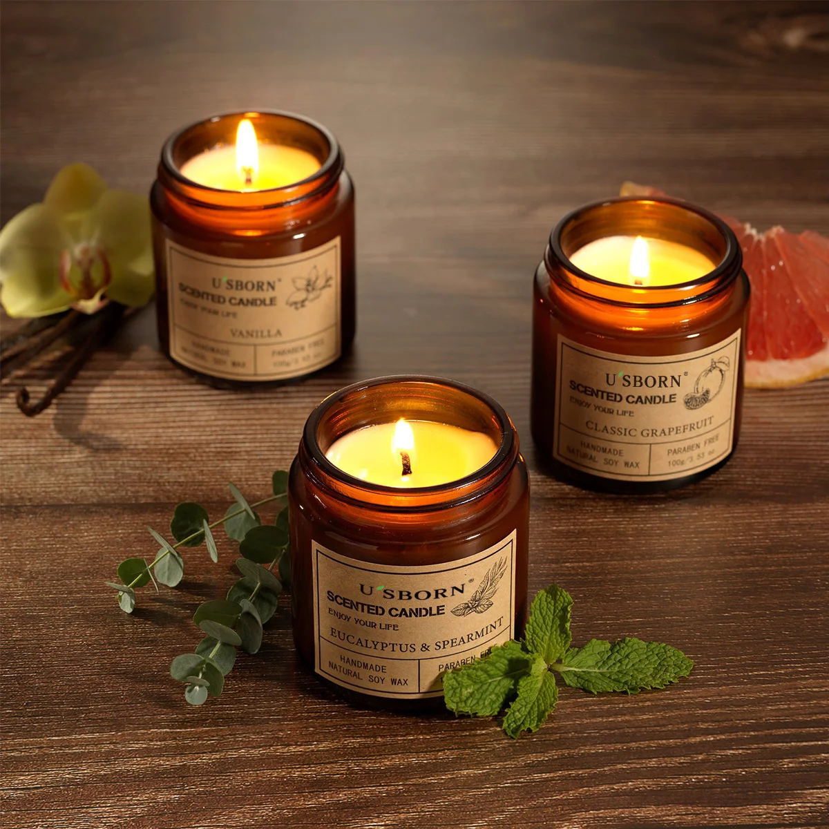 Handcraft Premium Customizable Luxury Scented Candles for Home Decor, Relaxation, Setting the Mood