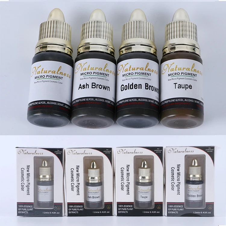 Hot Selling Tattoo Liquid color 12ml Eyebrow Contact Lenses Eyeliner Eyebrow Color Lotion