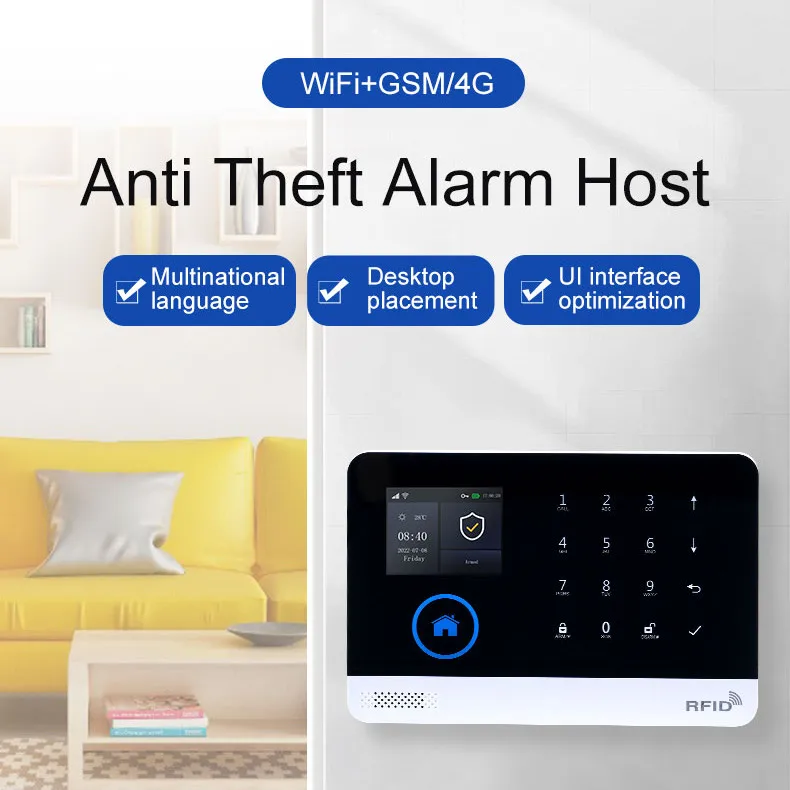 Смарт-Антивор Беспроводная охранная сигнализация Alexa Google Home Control Tuya WiFi GSM для дома