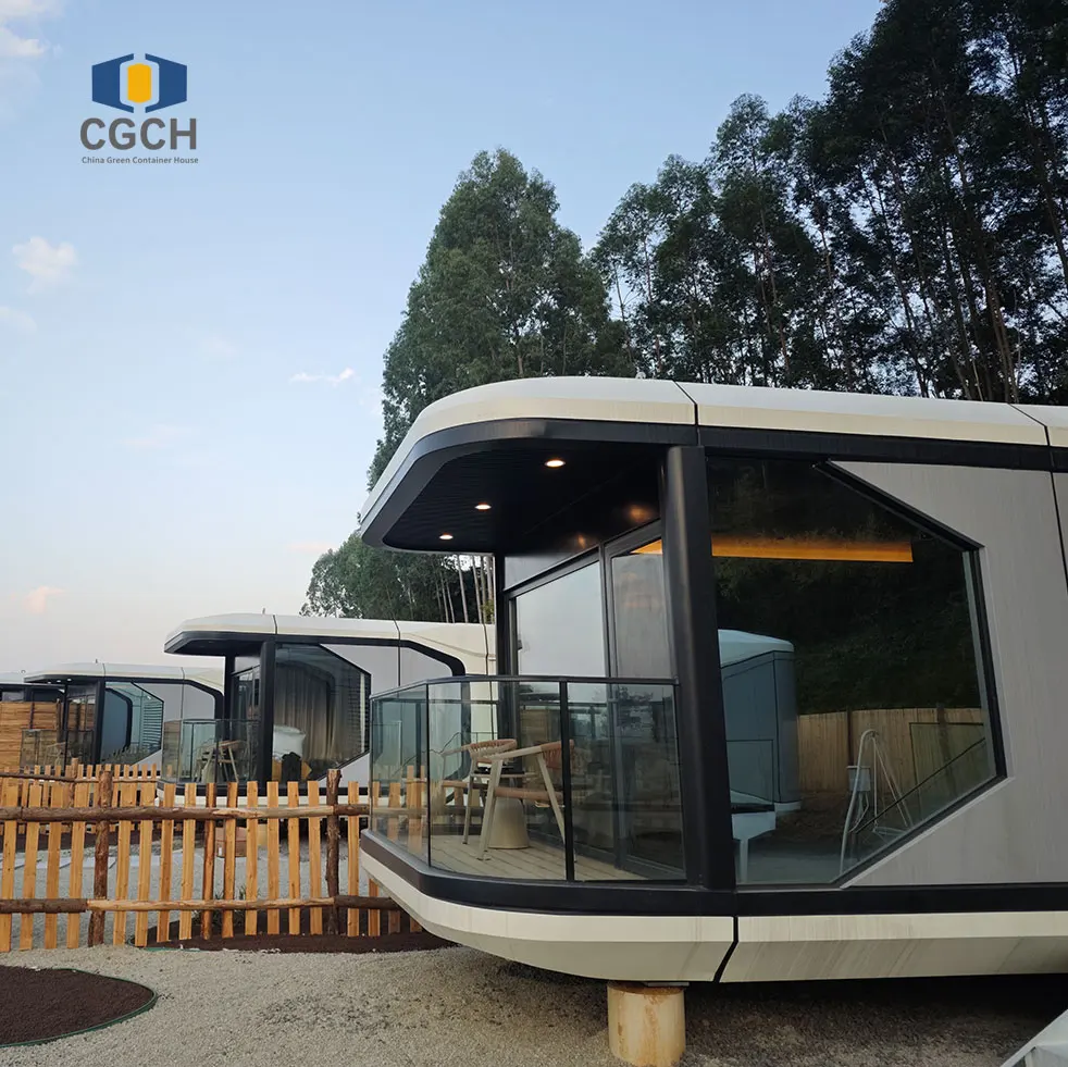 CGCH Prefab House Modern Capsule Cabin Hotel Container Home Sleep Pod Outdoor Mobile Tiny House Luxury Capsule House