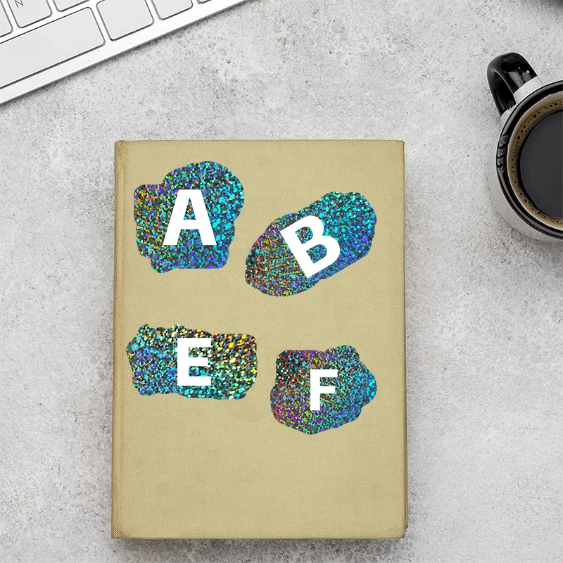 Printable self adhesive waterproof label inkjet stickers full sheet holographic dot letter sticker laser printer plain paper