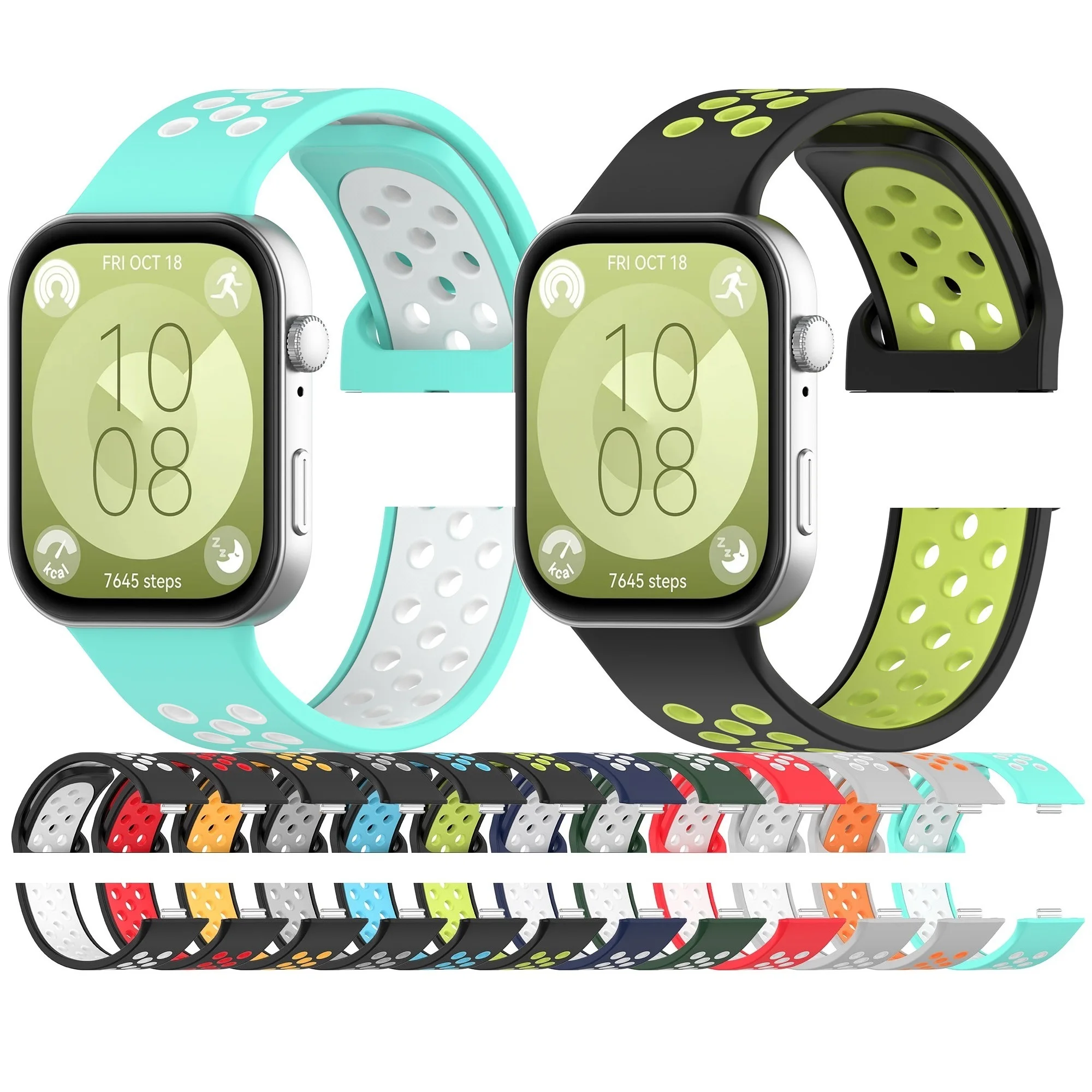 Breathable Hole Silicone Watch Strap For Huawei Fit3 Rubber Replacement Wrist Bracelet For Huawei Fit 3 Silicone Smart WatchBand