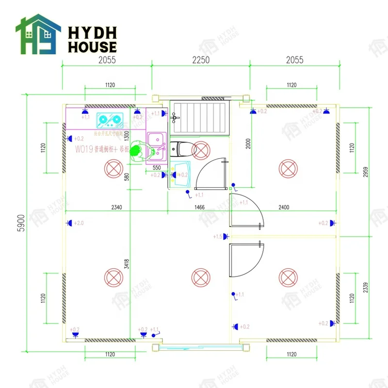 Easy Install Modular Prefab House Hurricane-Proof Expandable Design for Families Use Kiosk Bathroom Warehouse Apartment