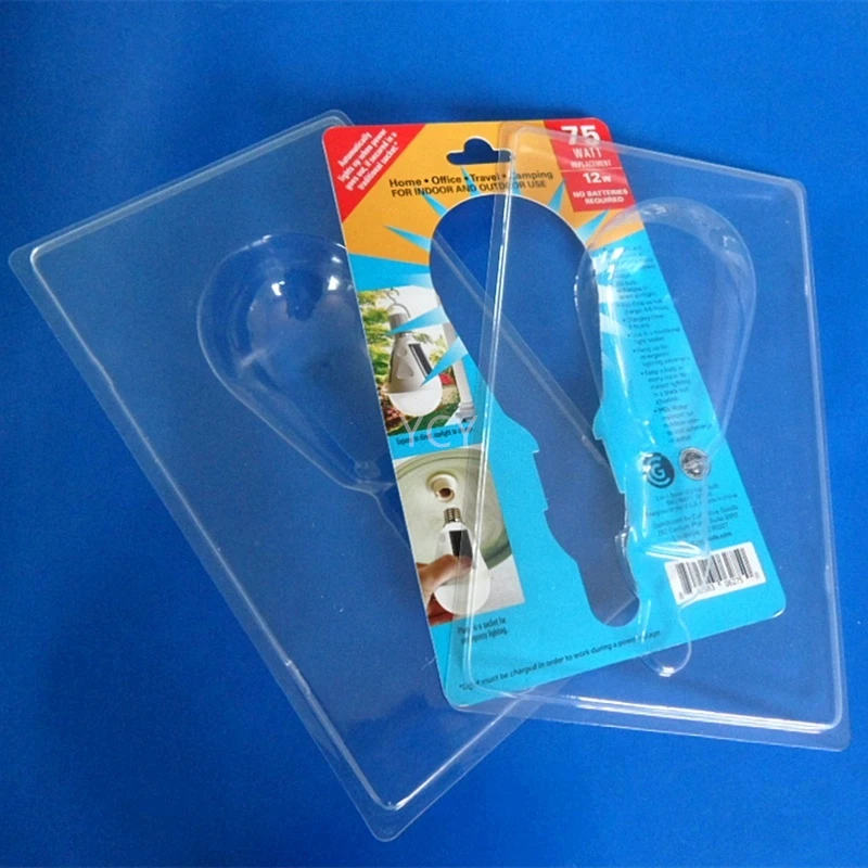 double transparent insert card thermoform protector blister plastic clamshells