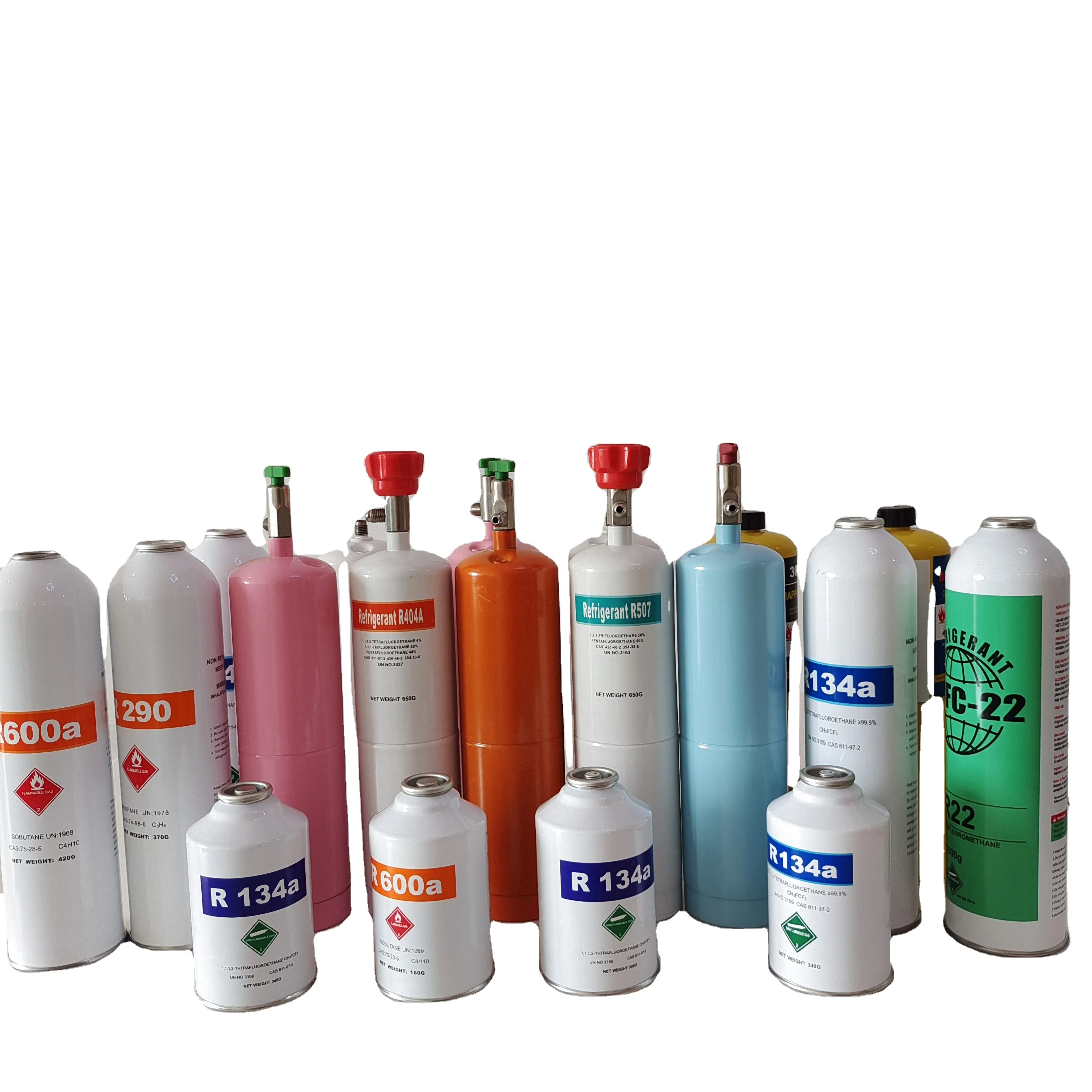 1000g 800g 820g  134a gas HFC 134A R600A R410A R404 99.99% 1KG r134a refrigerant gas R134a