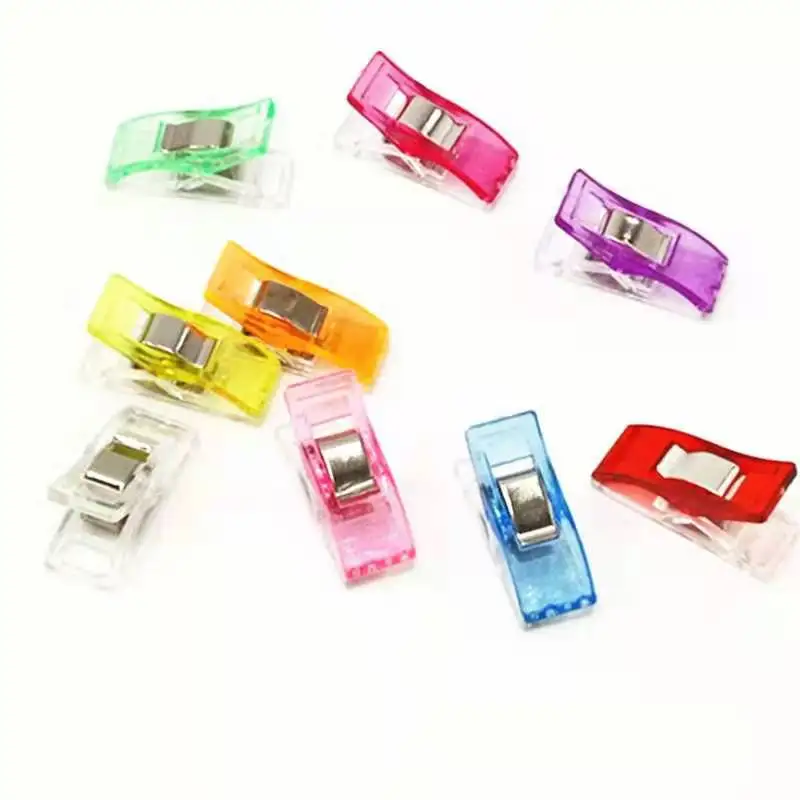 Multicolor 27mm Plastic Clips Hemming Sewing Tools Grampo Accessories Sewing DIY Crafts Patchwork Sewing Clip