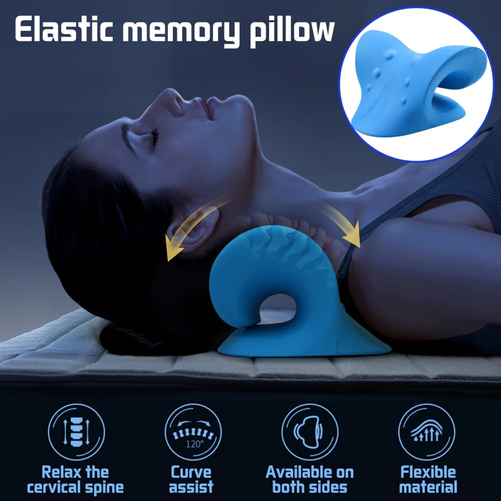 Trending products 2023 new arrivals portable neck and shoulder relaxer neck massager neck traction pillow massage