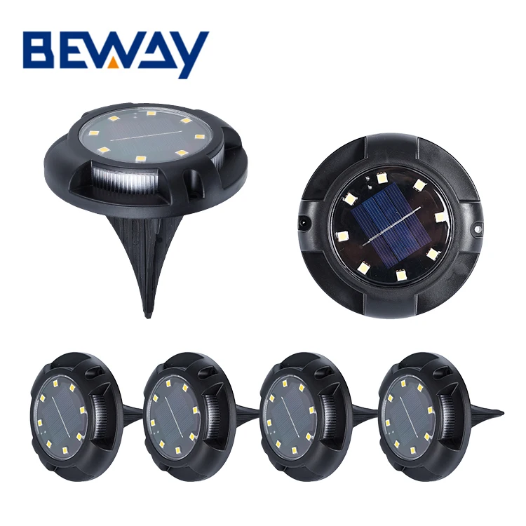 Waterproof Led Landscape Lighting Pc Lawn Lamp Disk Garden Solar Ground Lights Outdoor
