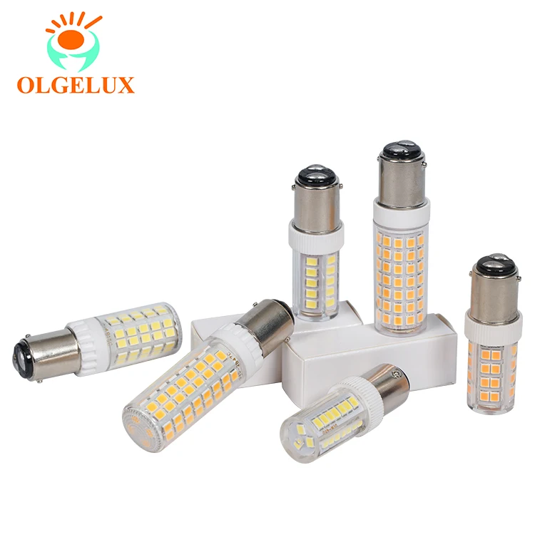 OLGELUX High Quality BA15D LED Bulbs 120V 6W Mini Corn Light Bulb for Sewing Machine Light Wholesale Supply AC Power