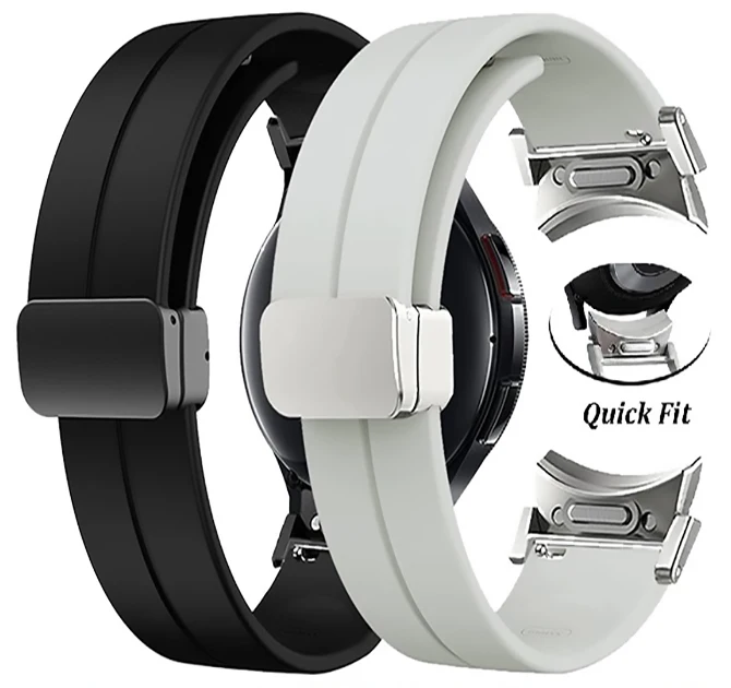 Magnetic Silicone Strap for Samsung Galaxy Watch6 44 40 20mm Bracelet for Galaxy Watch5 4 Classic 47mm smart watch accessories