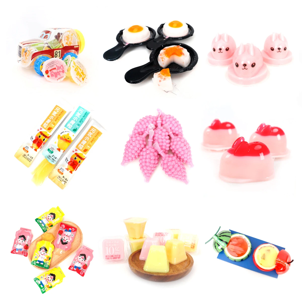 Foodstuff supplier Preferential wholesale Custom high quality All kinds of fruit jelly pudding Toy jelly car and Jelly cup