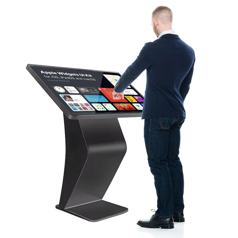Interactive info wayfinding kiosk 32 43 49 55 65 inch lcd display touchscreen airport self service check in kiosk
