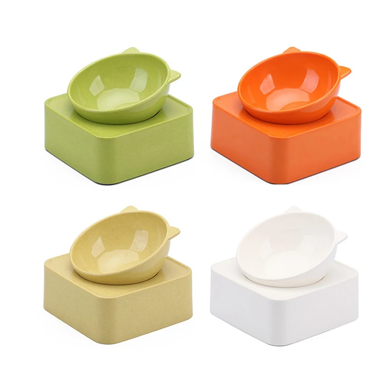 Peto Melamine tiltable adjustable Cat bowl small dog food bowl