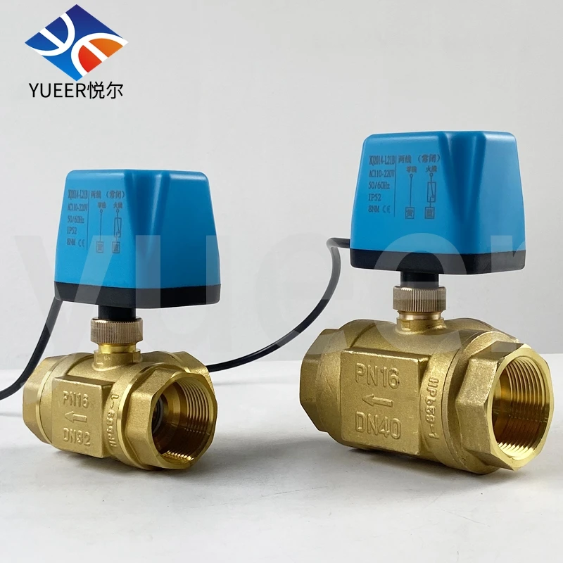 DN15 20 25 32 40micro ball valve 12V 24V 220V Electric 3-way Ball Valve Brass Motorized Control Actuator electric ball valves