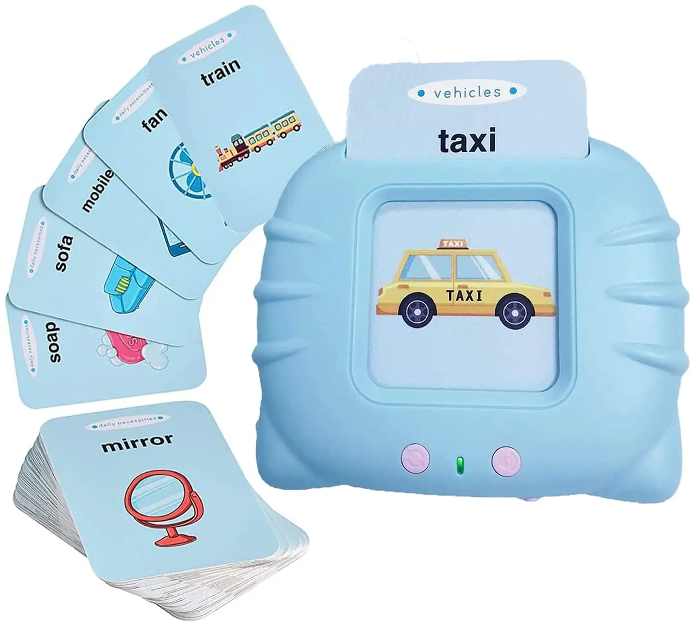 Cute Cat Shape Educational Words Toy Card Reader Learning Machine For Ages 0-3 Years Old Children