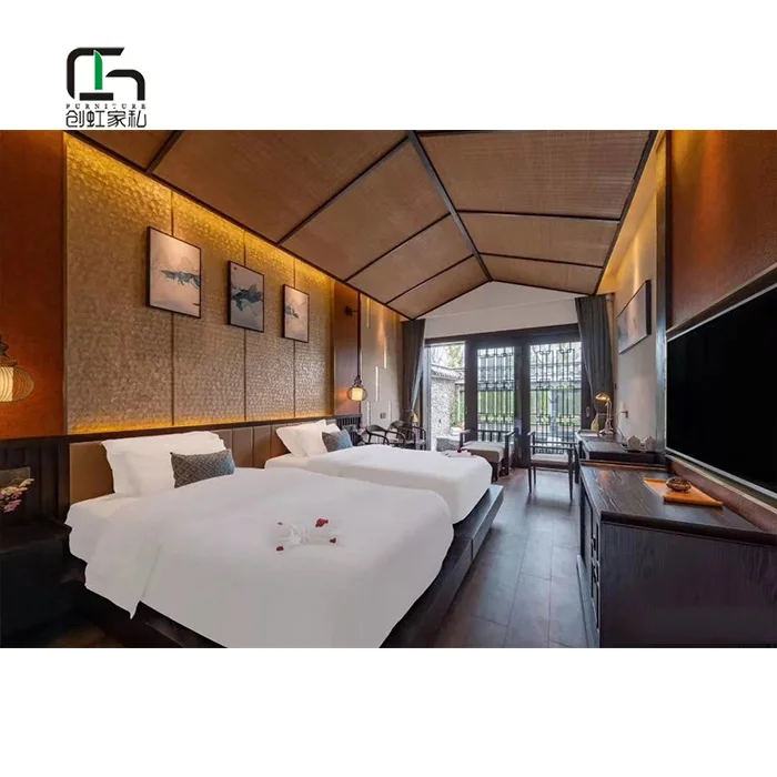 Custom made 3 star luxury hotel room furniture package