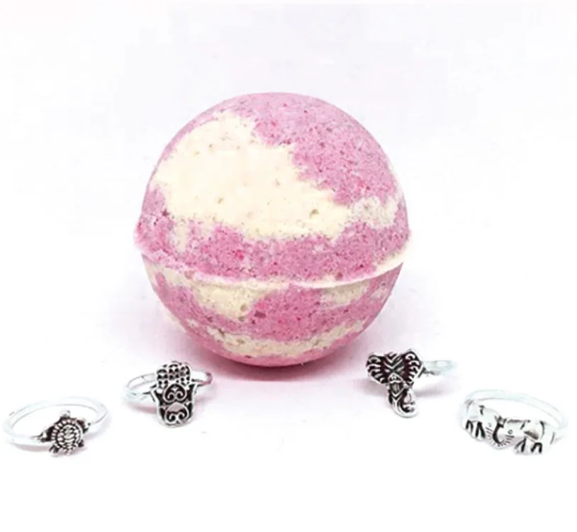 Hot Sale Msds Colorful Bomb Bath Organic Bubble Vegan Bath Bombs with Ring