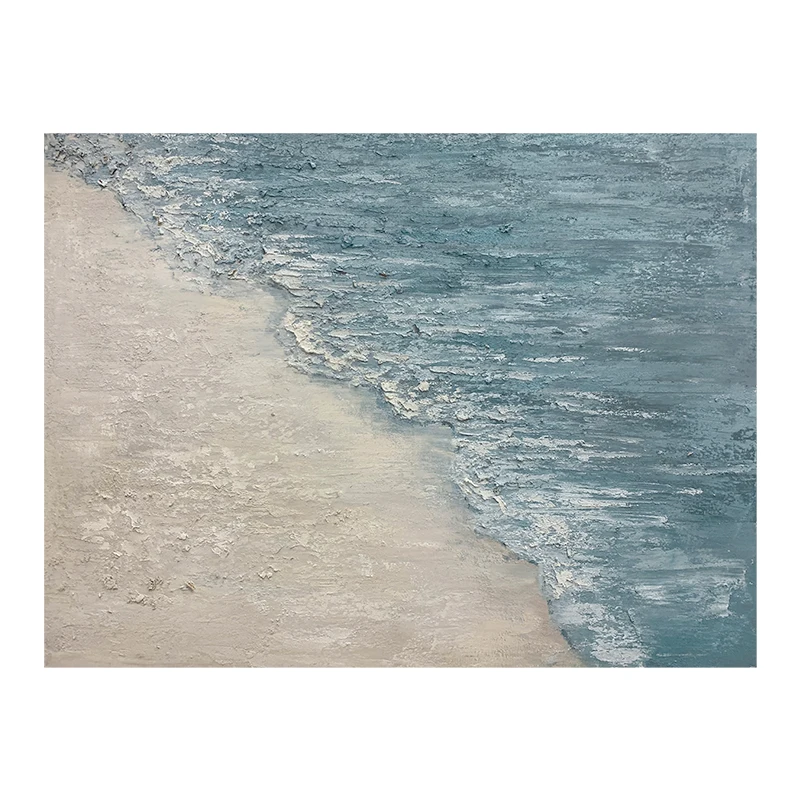 Большой абстрактионизм холст морской пейзаж картины современная ручная роспись настенное Искусство украшение масляная живопись