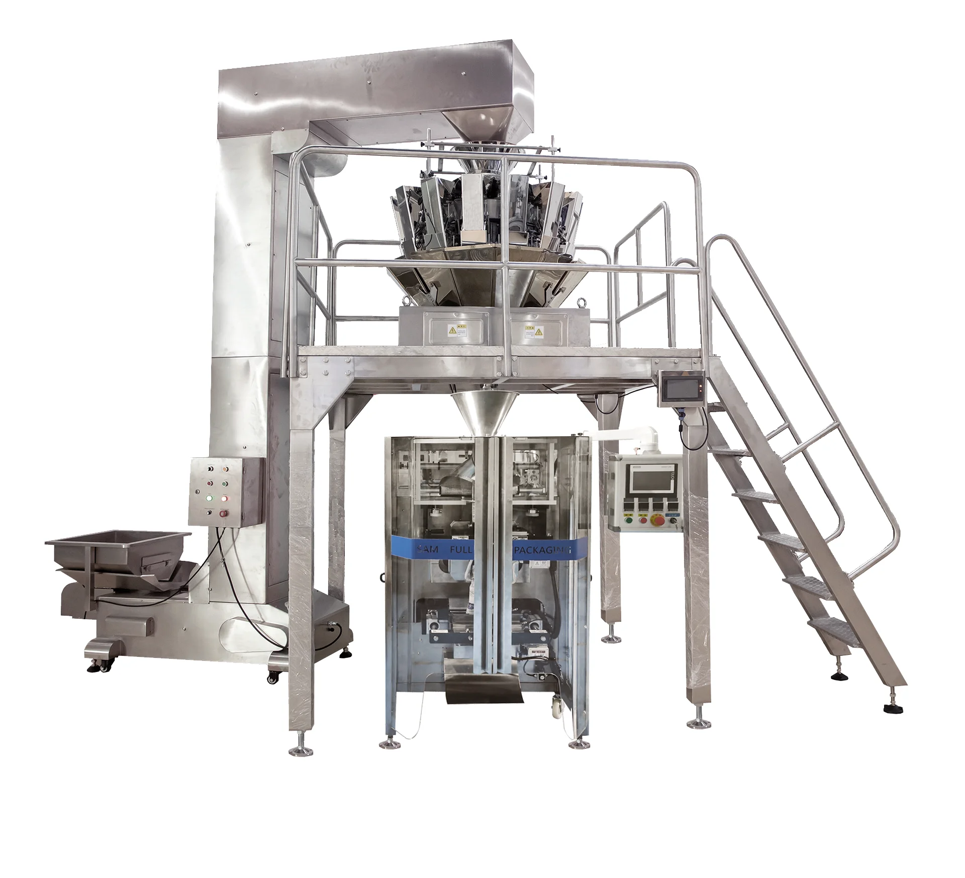 Multihead automatic plantain chips packaging machine vertical chip ffs slanty packing machine for banana chips