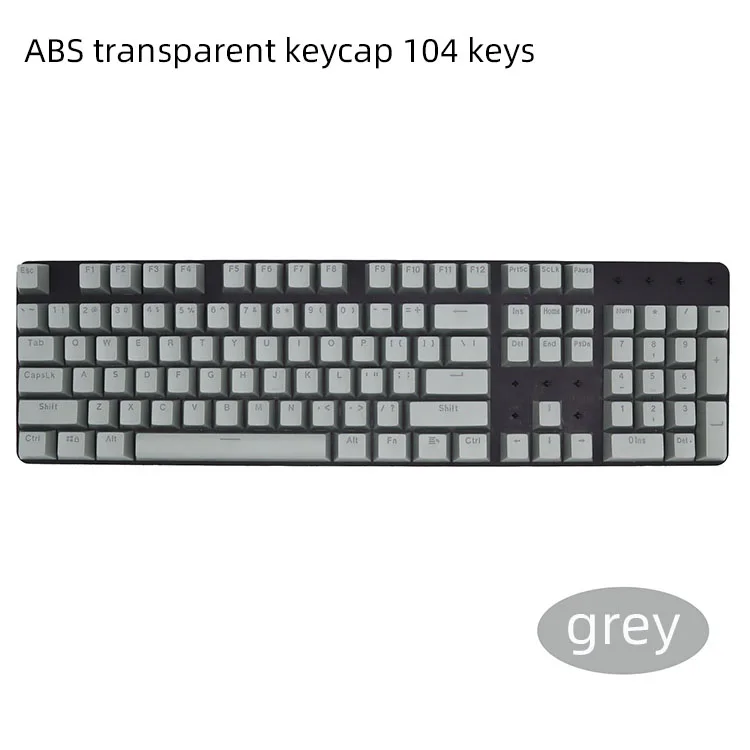 ABS transparent keycap 104 keys backlight rainbow colors keyboard keycaps sets mechanical keyboard keycaps