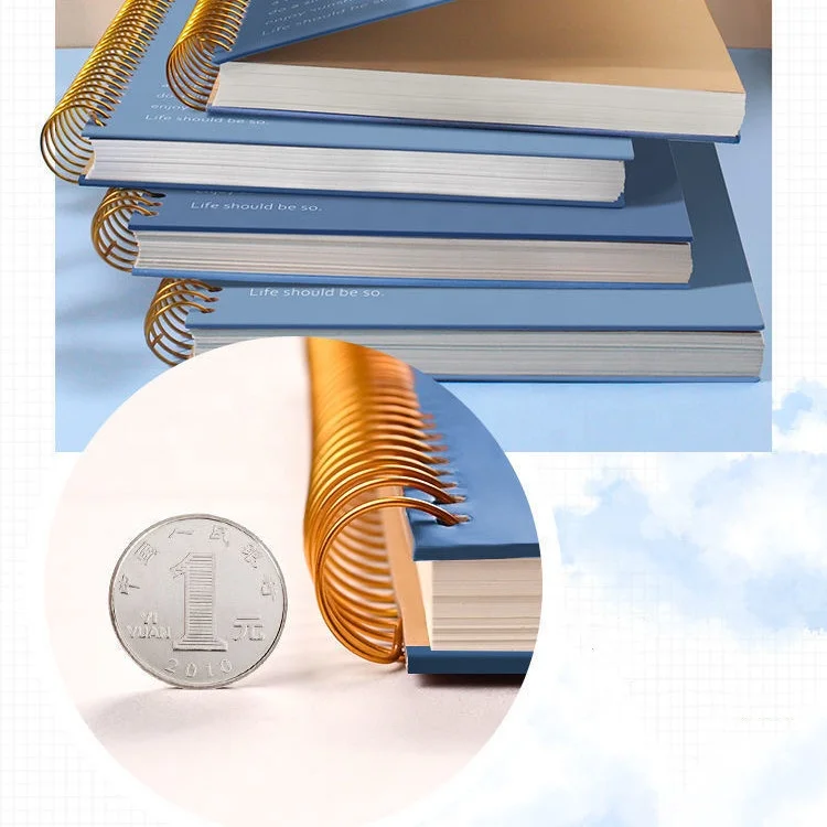 Promotion school thick custom hardcover B5 spiral bound paper libretas notebook