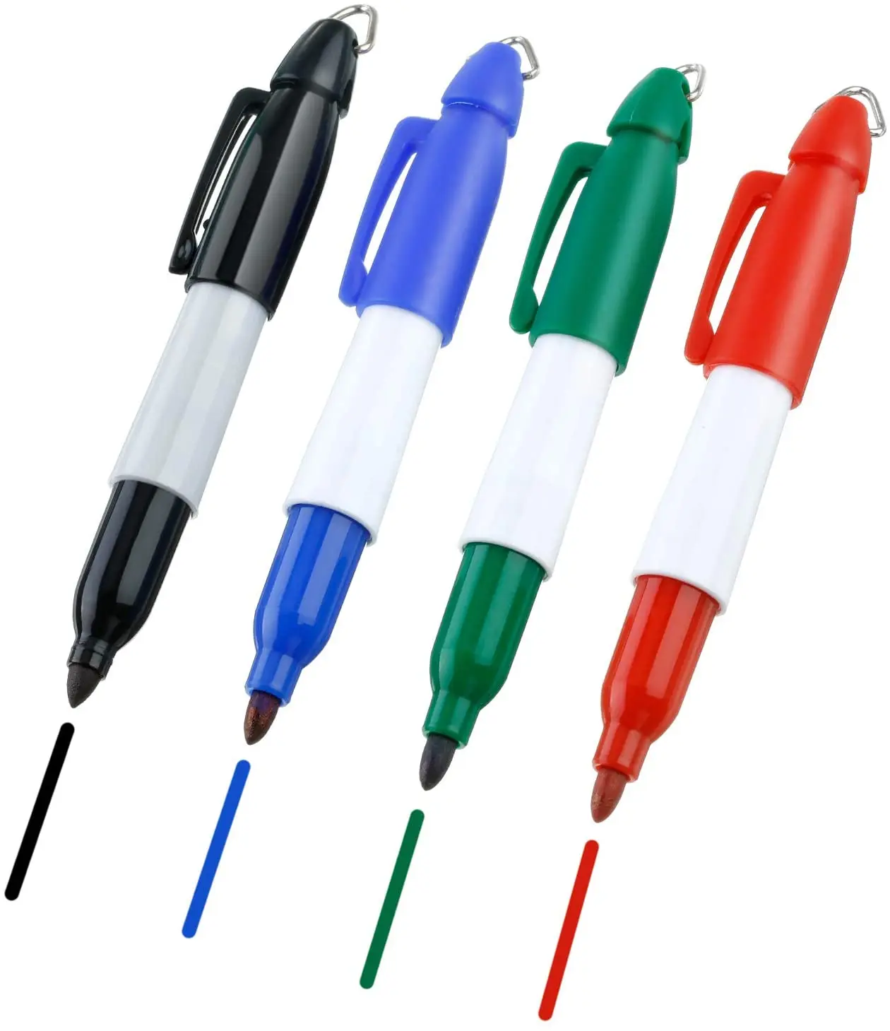 
4 Pack Golf Ball Line Liner Ball Marking Tool Alignment Tool and 4 Pieces Golf Ball Marker Pen Drawing (Green) <span style=