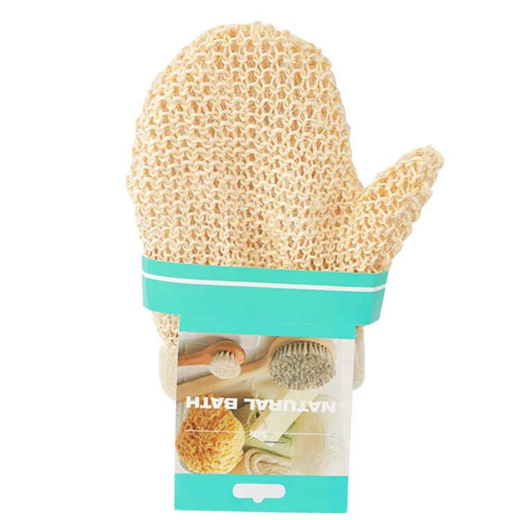 Экологически чистые натуральные отшелушивающие Сизалевые перчатки из конопляного волокна, рукавица, варежка, губка для ванны, скребок для удаления омертвевшей кожи, перчатки