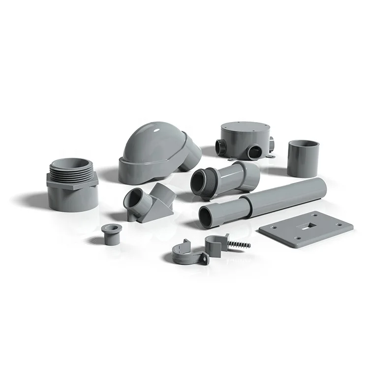PVC UPVC grey Electrical ETL certificated junction box conduit fittings