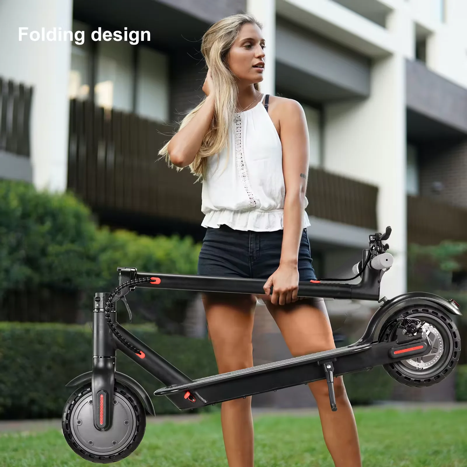 M2 Cheap Mini 350W Two Wheels Foldable Electric Scooter 8.5 Inch Air Tire  Adults Digital Electronic Scooter 095